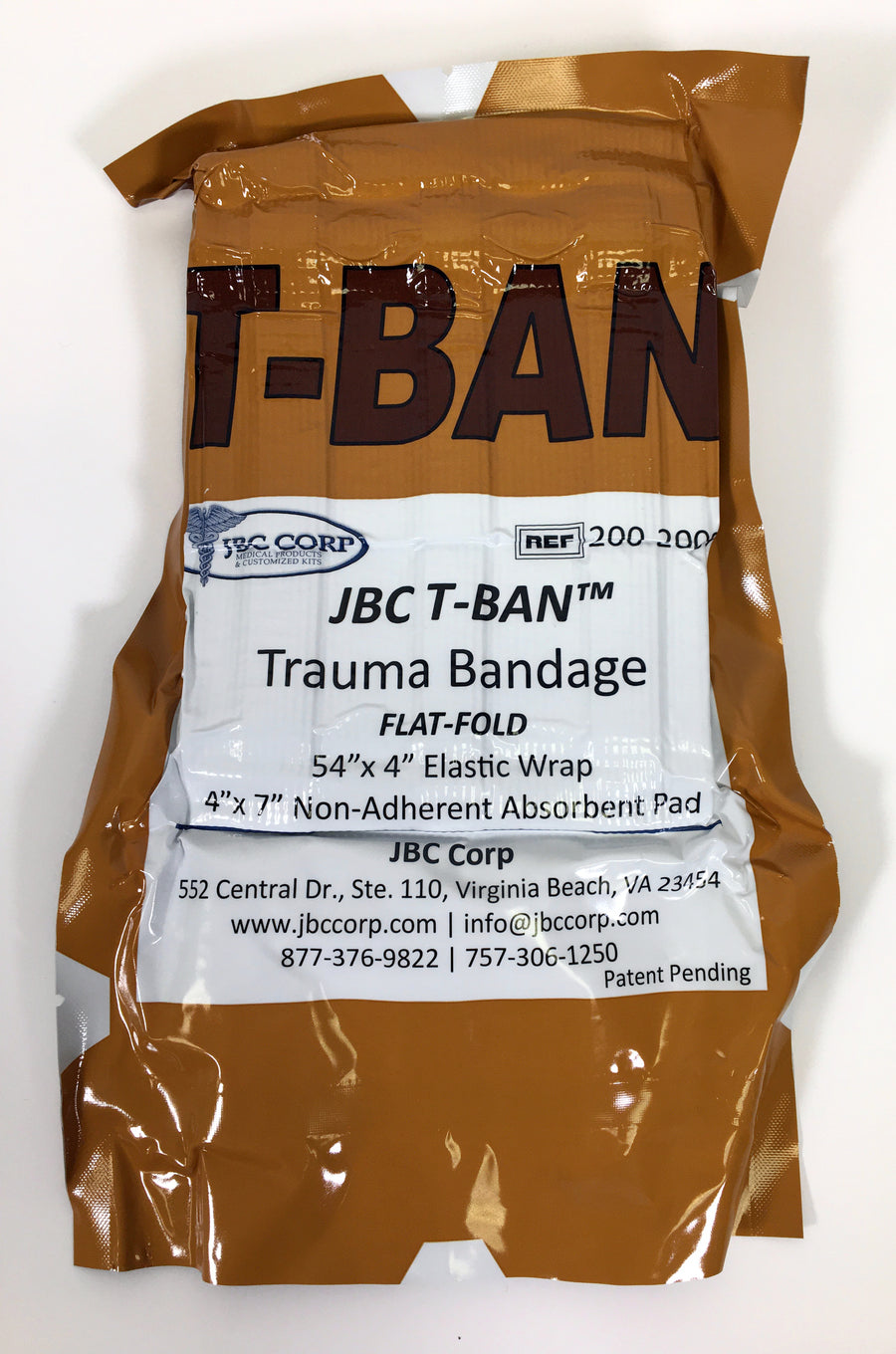 Trauma Bandage 54"x4" Elastic Wrap 4"x7" Non-Adherent Absorbent Pad
