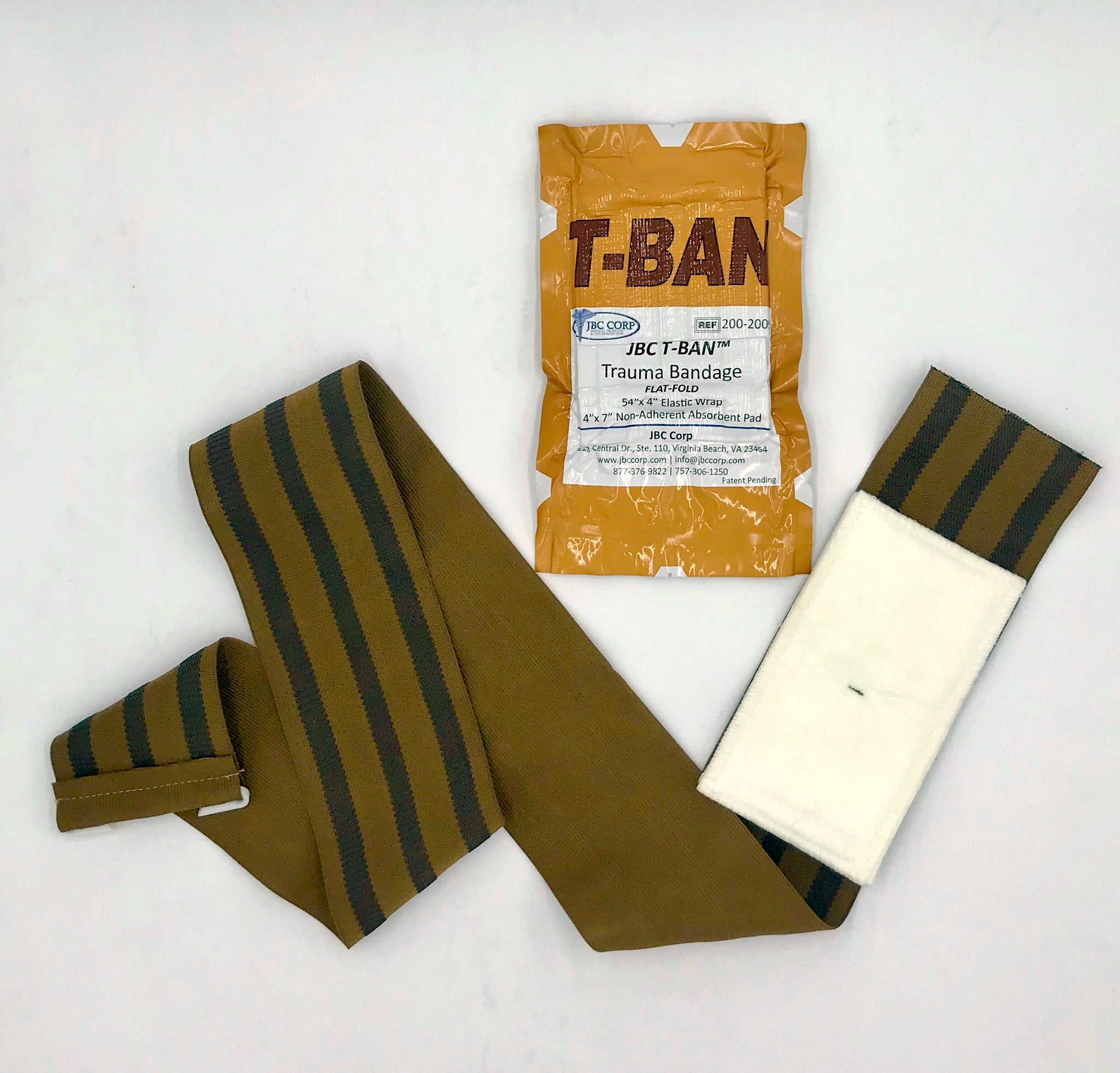 Trauma Bandage 54"x4" Elastic Wrap 4"x7" Non-Adherent Absorbent Pad