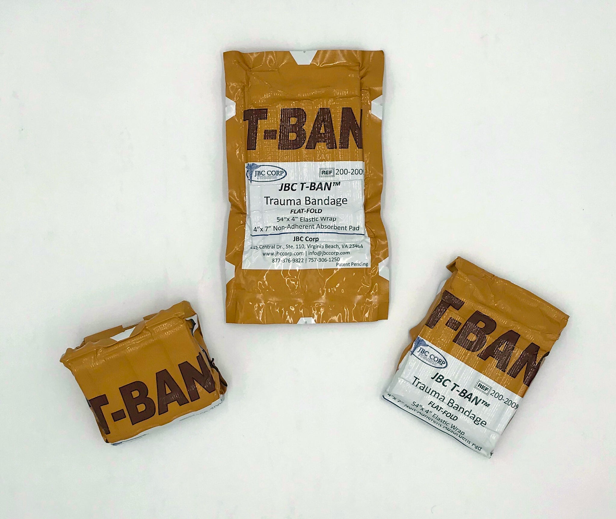 Trauma Bandage 54"x4" Elastic Wrap 4"x7" Non-Adherent Absorbent Pad